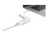 USB31000SPTW - StarTech.com USB 3.0 to Gigabit Ethernet Adapter NIC w/ USB Port (White) - Left-angle