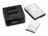 UNIDOCKU33 - StarTech.com Dual-Bay USB 3.0 to SATA and IDE Hard Drive Docking Station, USB Hard Drive Dock, External 2.53.5 SATA III and IDE (40 pin) SSDHDD Docking Station, Hot-Swap Hard Drive Bays - Left-angle