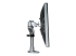 ARMPIVOTB2 - StarTech.com Desk Mount Monitor Arm, VESA or Apple iMac/Thunderbolt Display up to 14kg, Articulating Height Adjustable Single Desktop Monitor Pole Mount, Desk Clamp or Grommet, Silver - Left side