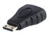 HDACFM - StarTech.com Mini HDMI to HDMI Adapter, 4K High Speed HDMI Adapter, 4K 30Hz Ultra HD High Speed HDMI Adapter, HDMI 1.4, Gold Plated Connectors, UHD Mini HDMI Adapter 4K, Black - Left-angle