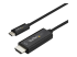 CDP2HD3MBNL - Startech 10ft (3m) USB C to HDMI Cable, 4K 60Hz USB Type C to HDMI 2.0 Video Adapter Cable, Thunderbolt 3 Compatible, Laptop to HDMI Monitor/Display, DP 1.2 Alt Mode HBR2 Cable, Black - Right-angle
