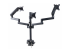 3MP2AG-MONITOR-ARM - StarTech.com Triple Monitor Desk Mount For Up To Three 27in Screens, VESA 75x75/100x100, Tool-Less Arm Adjustments, C-Clamp/Grommet Mount, Spring-Assisted Arms - Back