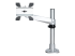 ARMPIVOTB2 - StarTech.com Desk Mount Monitor Arm, VESA or Apple iMac/Thunderbolt Display up to 14kg, Articulating Height Adjustable Single Desktop Monitor Pole Mount, Desk Clamp or Grommet, Silver - Right-angle