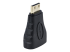 HDACFM - StarTech.com Mini HDMI to HDMI Adapter, 4K High Speed HDMI Adapter, 4K 30Hz Ultra HD High Speed HDMI Adapter, HDMI 1.4, Gold Plated Connectors, UHD Mini HDMI Adapter 4K, Black - Left-angle