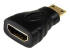 HDACFM - StarTech.com Mini HDMI to HDMI Adapter, 4K High Speed HDMI Adapter, 4K 30Hz Ultra HD High Speed HDMI Adapter, HDMI 1.4, Gold Plated Connectors, UHD Mini HDMI Adapter 4K, Black - Right-angle