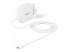 WCH1CUK - StarTech.com USB C Wall Charger, USB C Laptop Charger 60W PD, 6ft/2m Cable, Universal Compact Type C Power Adapter, Dell XPS/Lenovo X1 Carbon, HP EliteBook, MacBook, USB IF/CE Certified - Left-angle