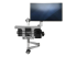 WALLSTSI1 - Startech Wall Mount Workstation, Articulating Standing Desk w/ Ergonomic Height Adjustable Monitor Arm & Padded Keyboard Tray, 34" VESA Display, Foldable Wall Mounted Sit Stand Desk - Back
