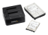 UNIDOCKU33 - StarTech.com Dual-Bay USB 3.0 to SATA and IDE Hard Drive Docking Station, USB Hard Drive Dock, External 2.53.5 SATA III and IDE (40 pin) SSDHDD Docking Station, Hot-Swap Hard Drive Bays - Left-angle