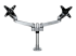 ARMDUALPS - Startech Desk Mount Dual Monitor Arm, Premium Articulating Monitor Arm, up to 27" VESA Mount Displays, Height Adjustable Monitor Mount, Rotating/Swivel/Tilt, Desk Clamp/Grommet, Silver - Front