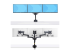 3MP2AG-MONITOR-ARM - StarTech.com Triple Monitor Desk Mount For Up To Three 27in Screens, VESA 75x75/100x100, Tool-Less Arm Adjustments, C-Clamp/Grommet Mount, Spring-Assisted Arms - Multi-angle