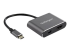 CDP2HDMDP - StarTech.com USB C Multiport Video Adapter, 4K 60Hz USB-C to HDMI 2.0 or Mini DisplayPort 1.2 Monitor Adapter, USB Type-C 2-in-1 Display Converter HDMI/MDP HBR2 HDR, Works w/ Thunderbolt 3 - Left-angle