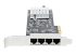 PR42GI-NETWORK-CARD - Startech 4-Port 2.5Gbps NBASE-T PCIe Network Card, Intel I225-V Chip, Quad Port Computer Network Card, Multi-Gigabit NIC, PCI Express Server LAN Card, Desktop Ethernet Interface Card, PCI Express 2.0 (PR42GI-NETWORK-CARD) - Left side