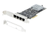 PR42GI-NETWORK-CARD - Startech 4-Port 2.5Gbps NBASE-T PCIe Network Card, Intel I225-V Chip, Quad Port Computer Network Card, Multi-Gigabit NIC, PCI Express Server LAN Card, Desktop Ethernet Interface Card, PCI Express 2.0 (PR42GI-NETWORK-CARD) - Left-angle