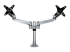 ARMDUALPS - StarTech.com Desk Mount Dual Monitor Arm, Premium Articulating Monitor Arm, up to 27" VESA Mount Displays, Height Adjustable Monitor Mount, Rotating/Swivel/Tilt, Desk Clamp/Grommet, Silver - Front